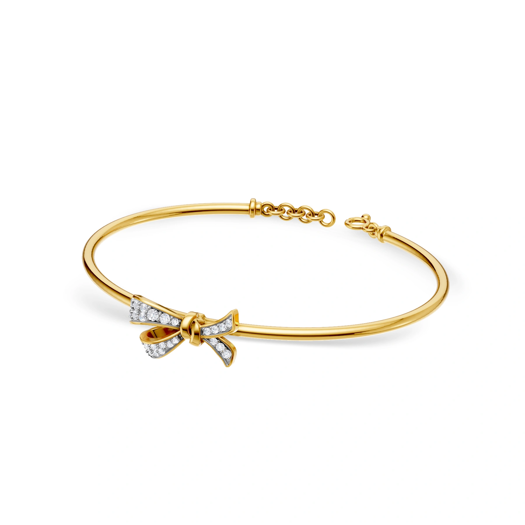Shop Ribbon Diamond Bangle Bracelet | Kisna