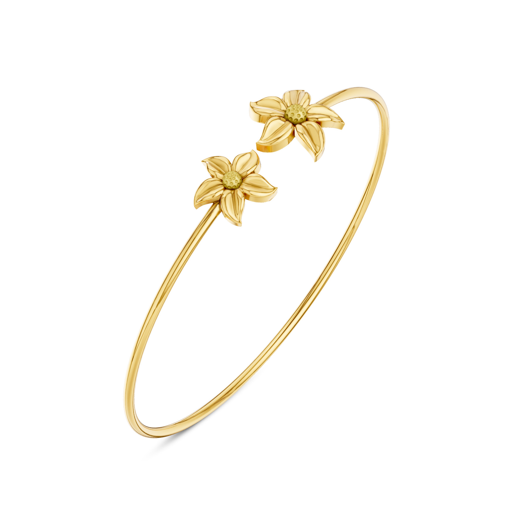 Fleurora Flexible Gold Bangle